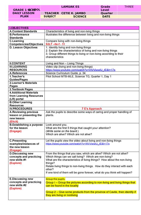 three living things drawing|Grade 3 Lesson Plan.